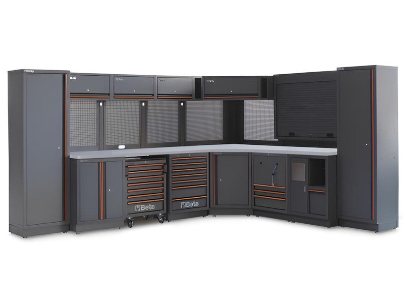 Beta utensili mobilier atelier modulaire C45PRO 2.0 FX acier inoxydable gris
