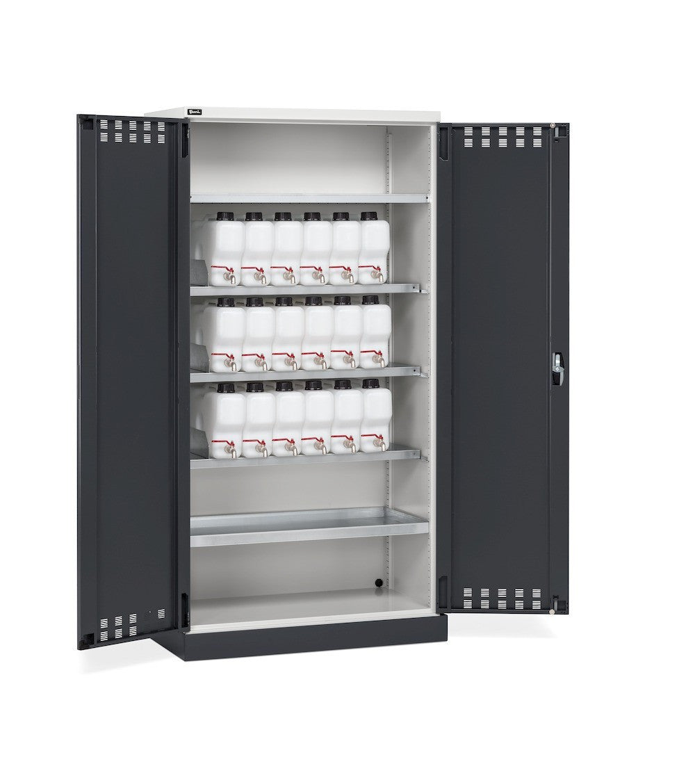Armoire de stockage de substances dangereuses Fami Perfom 1023x555x2000 mm 18 bidons – Gris RAL 7035