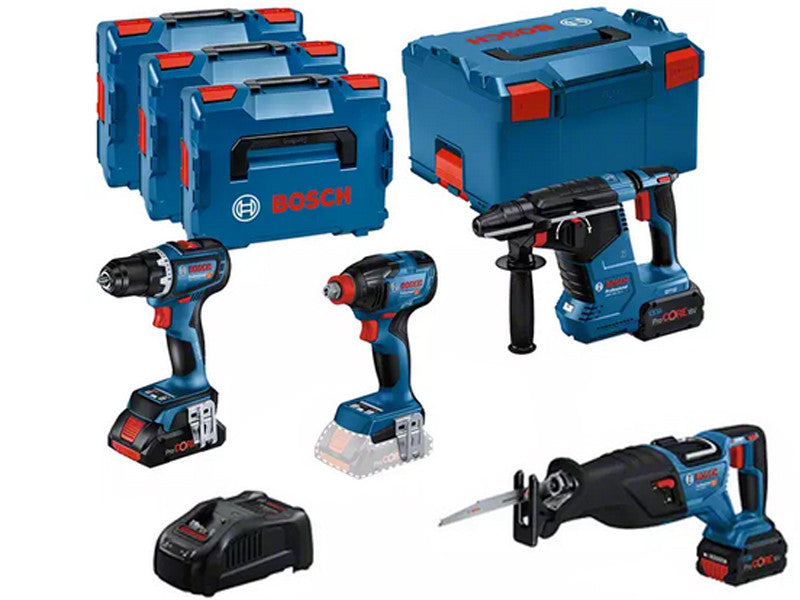 Bosch kit 4 outils 18V GSR GDX GBH GSA avec 3 batteries ProCore 0615990N37