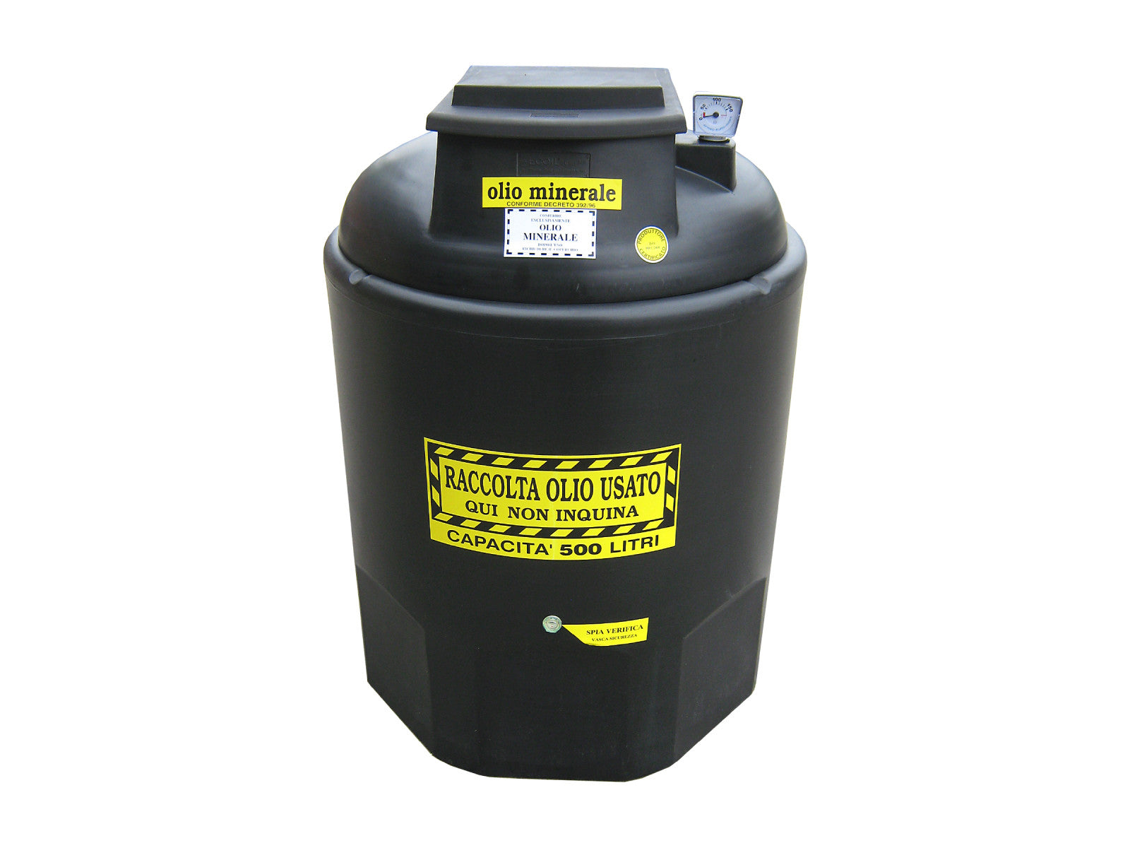 Meclube 500-Liter-Altöl-Sammelbehälter aus schwarzem Polyethylen