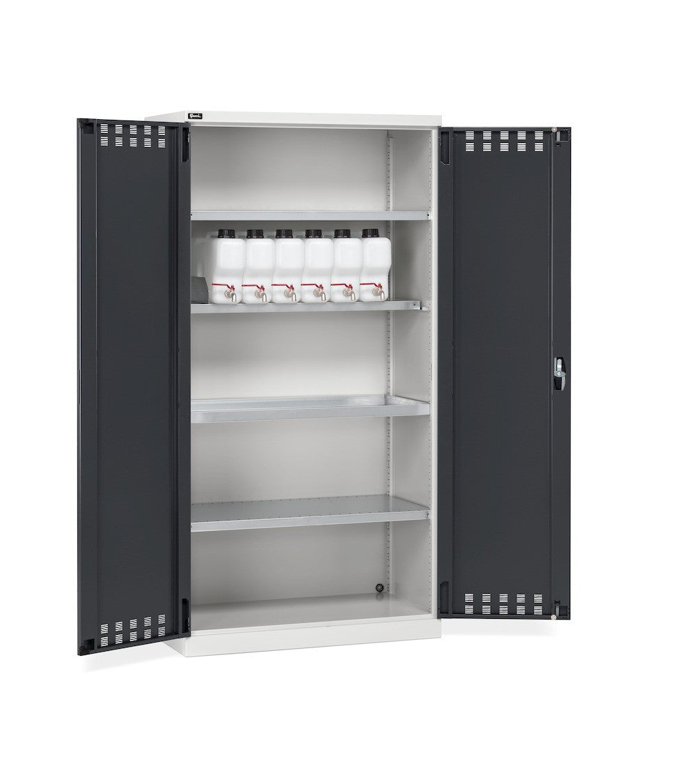 Armoire de stockage de substances dangereuses Fami Perfom 1023x555x2000mm 6 bidons - Gris RAL 7035 - cod. PERFOM14020