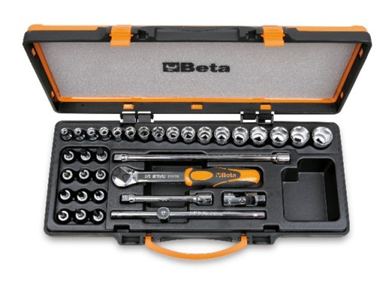 Beta Jeu de Clés à Douille 3/8" 34 Pièces Métriques en Coffret 910A/C29