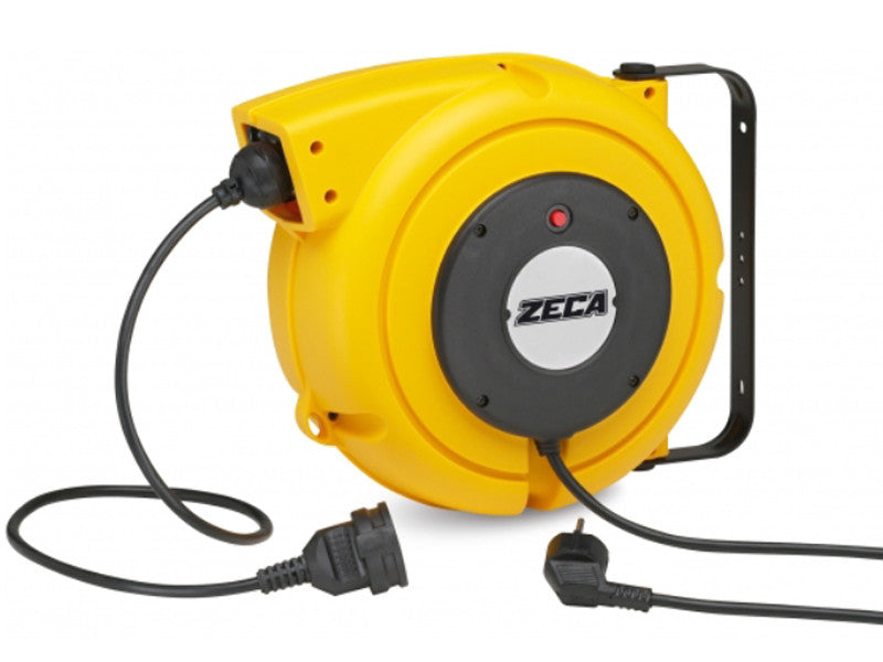 Zeca 4315/GS 1,2kW elektrische Kabeltrommel mit 15 Metern Kabel, inklusive Schuko-Stecker und -Buchse. 