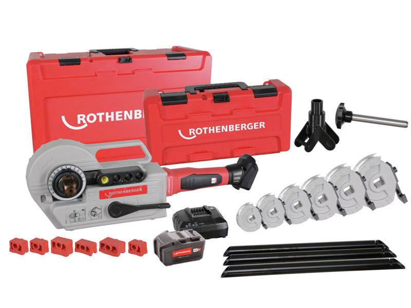 Rothenberger ROBEND 4000 E Akku-Biegegerät 12–28 mm, 180°-Winkel, Komplettset 