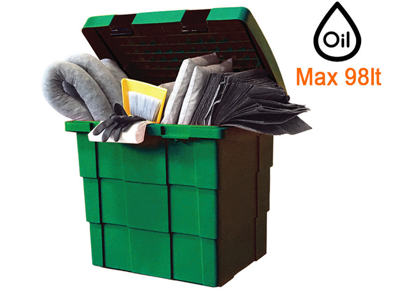 Conteneur polyéthylène Carvel 650x500x570mm avec matériau absorbant universel, 98 l