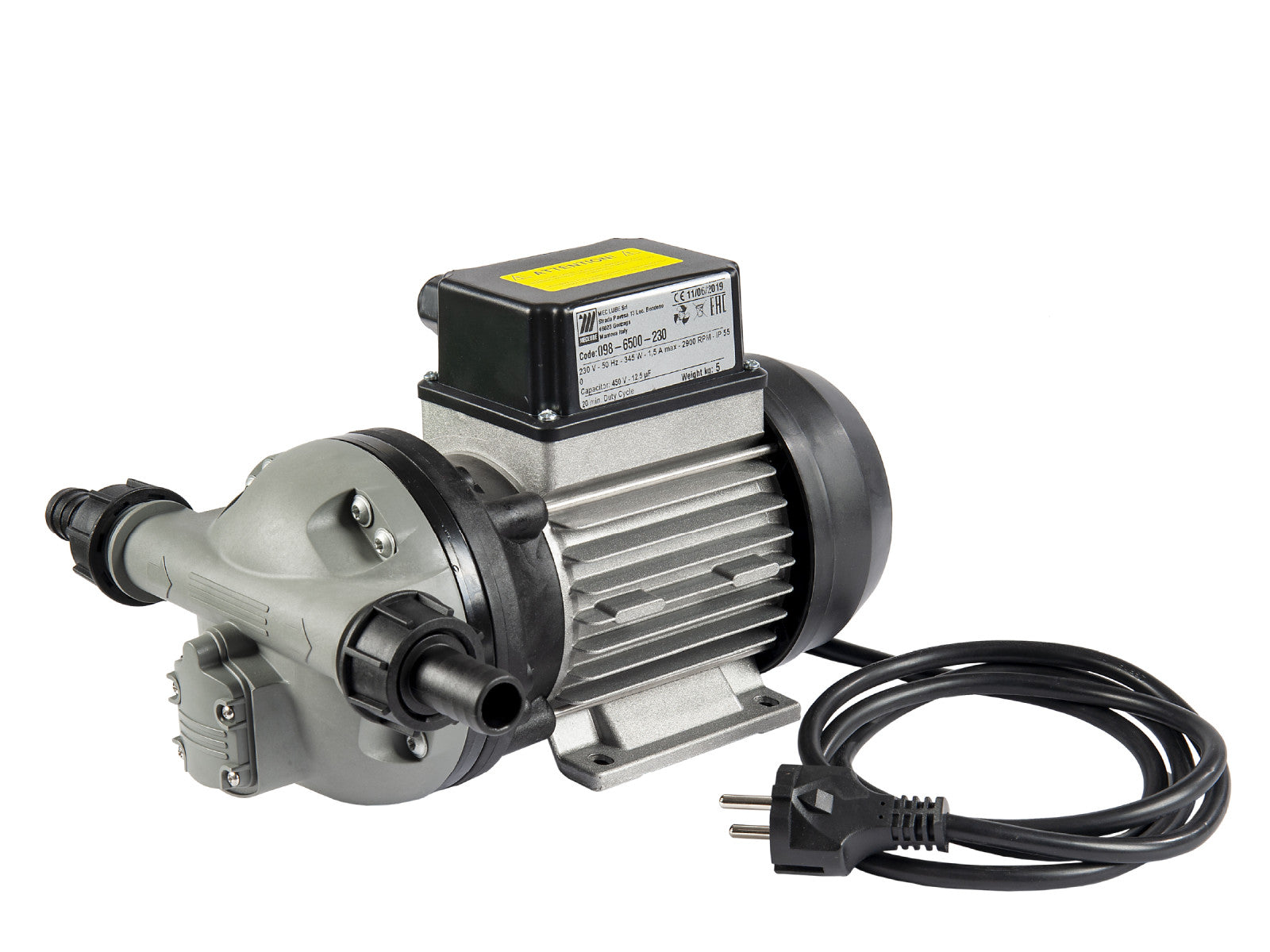Meclube Elektrische AdBlue-Pumpe 330 W 40 l/min Robustes Polypropylen
