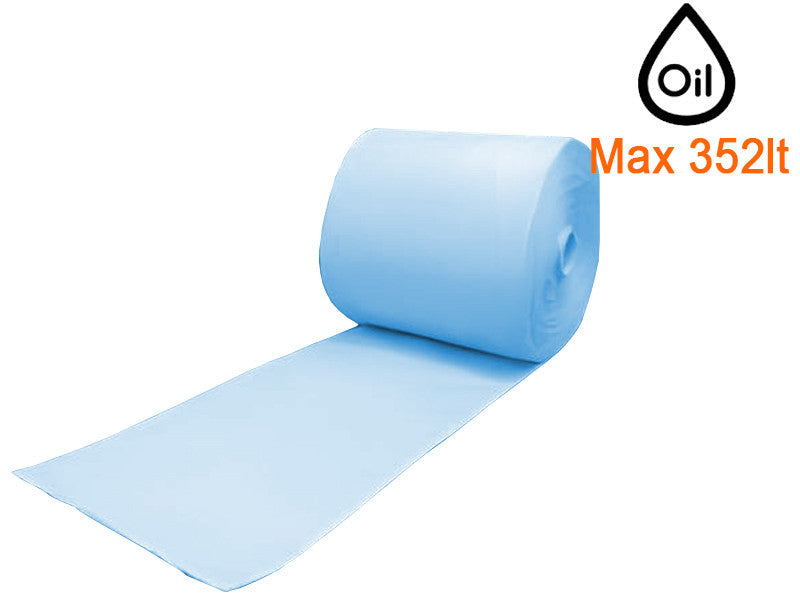 Rouleau absorbant Carvel 147x2440cm perforé avec barrière de renforcement pour huiles et hydrocarbures, 352lt
