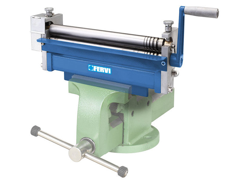 Mini calandre manuelle à 3 rouleaux Fervi 0235 pour étau, ø 30mm 300mm