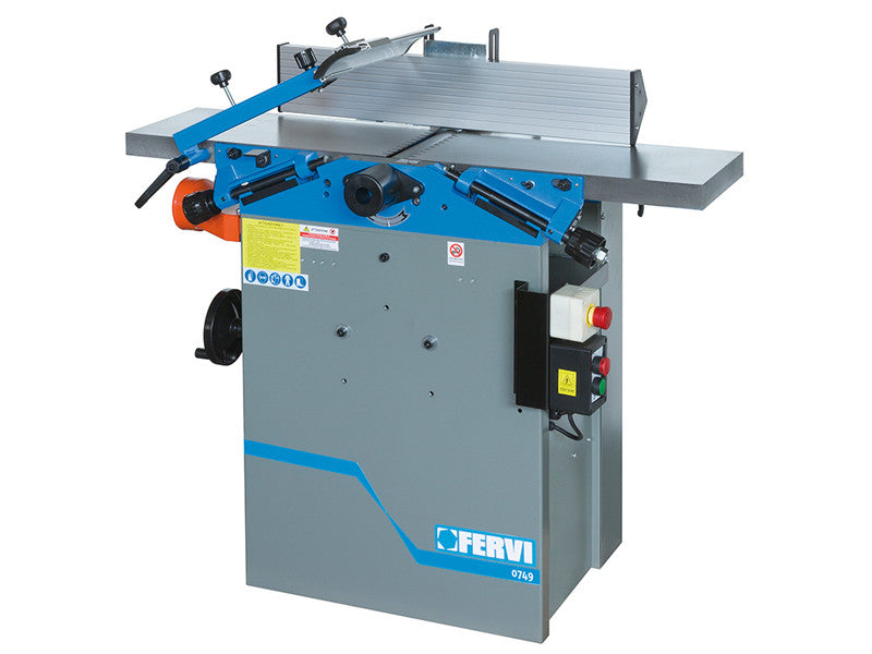 Rabot dégauchisseuse Fervi 0749 avec tables en fonte 230V 1,5 kW