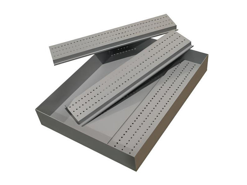 Bac de rétention Carvel 800x600x175mm en acier pour liquides dangereux ou corrosifs, 60l
