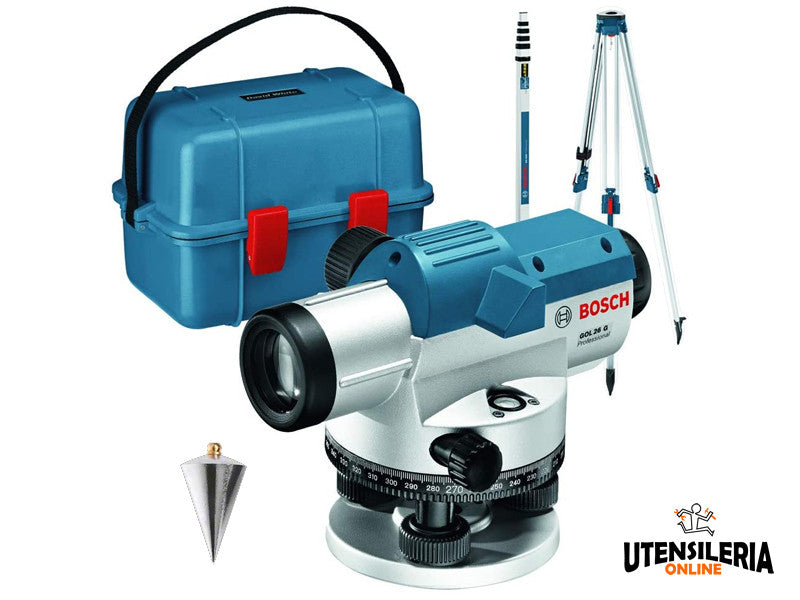Bosch Professional niveau optique GOL 26 G 26x portée 100m avec trépied et mire