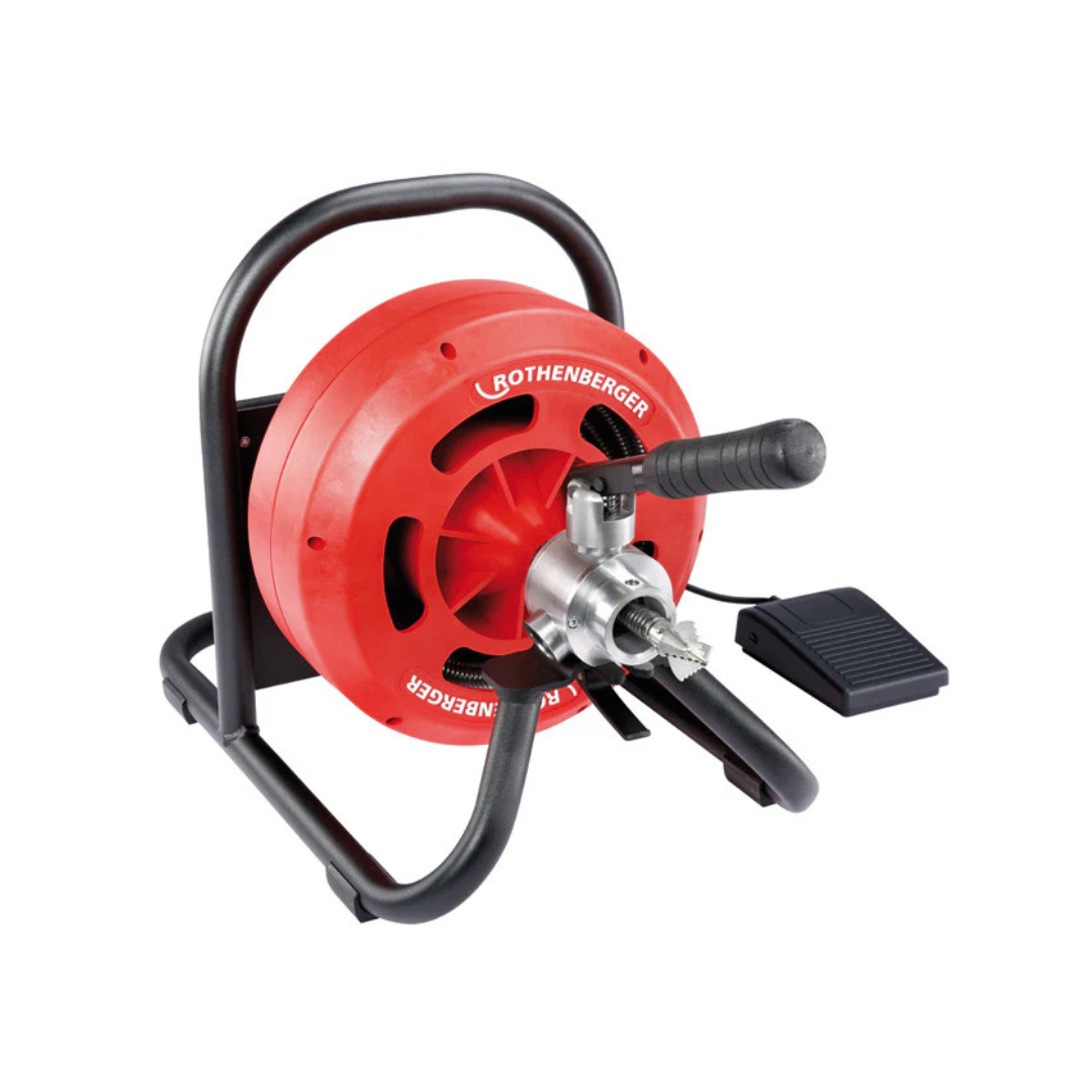 Rothenberger Rodrum S Elektrischer Abflussreiniger für Rohre 40–100 mm, 13-mm-Spirale 