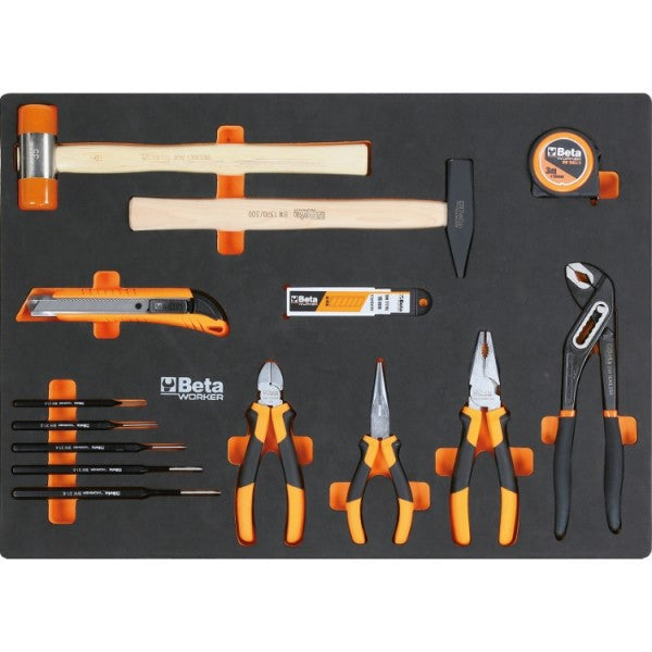 Beta Servante d'Atelier 6 Tiroirs 196 Outils Gris C04BOX-A VU
