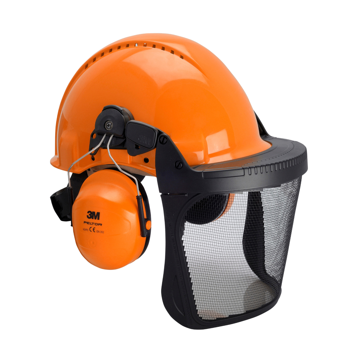 3M Kit Forestier G3000: Casque Orange, Protège-Oreilles H31, Visière Métal 5C