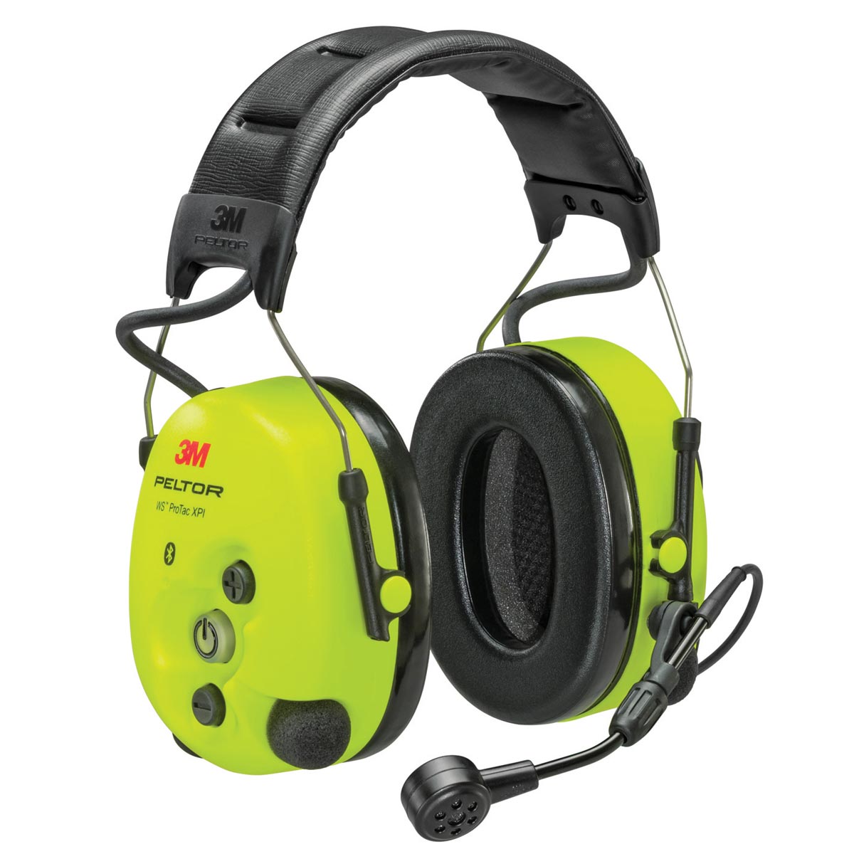 3M Peltor WS ProTac XPI Casque Antibruit Bluetooth Jaune Atténuation Active