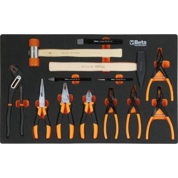 Servante d’atelier mobile Beta Worker BW 2400S 7/I-S avec 7 tiroirs et 235 outils universels