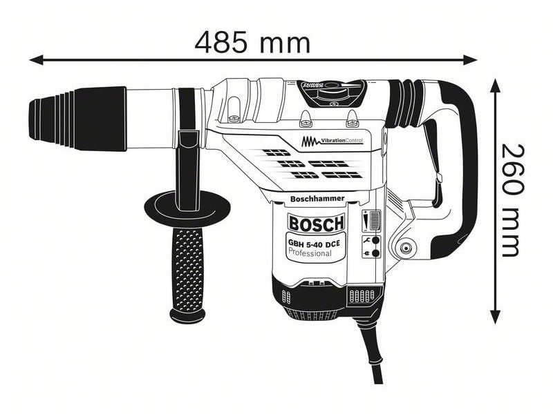 Bosch GBH 5-40 DCE Professional Marteau Perforateur Burineur SDS-Max 1150W 8.8J