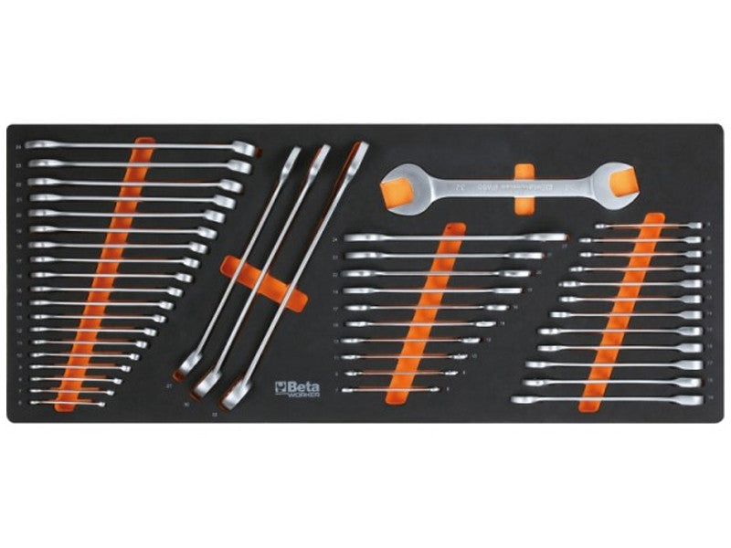 Beta Chariot d'Atelier 9 Tiroirs Rempli 716 outils Plan de Travail ABS Orange