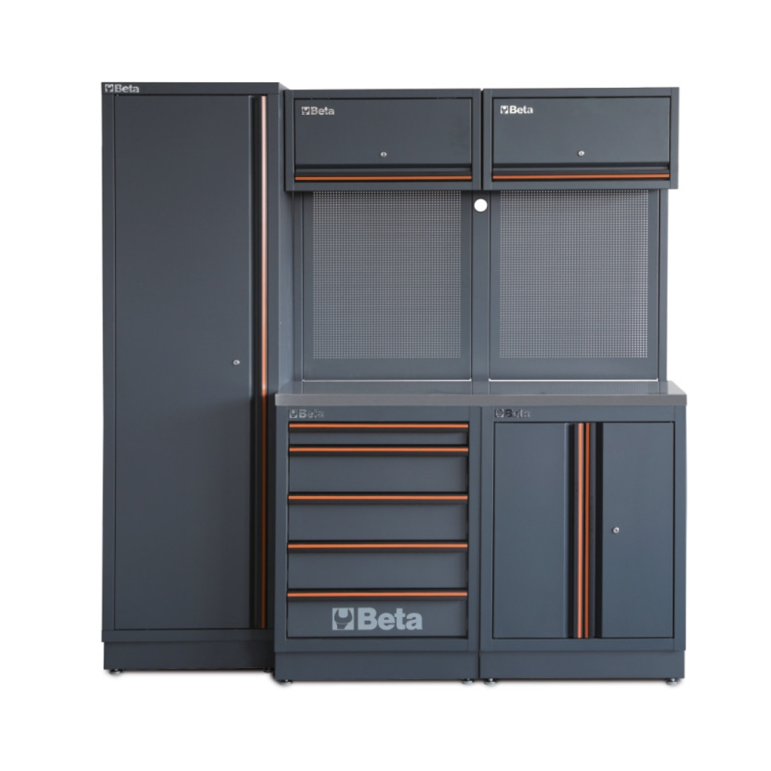 Beta utensili modulare Werkstattmöbel C45PROBX Edelstahl-Arbeitsplatte 1960 mm