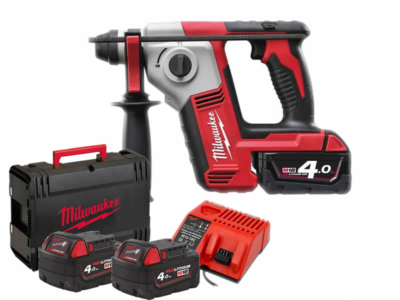 Milwaukee Perforateur burineur SDS M18 BH-402C 18V kit 2 batteries chargeur
