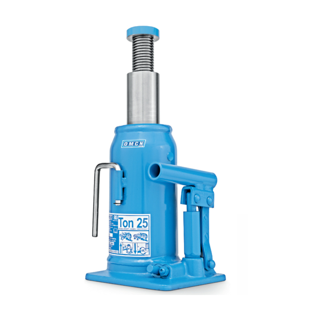 Cric hydraulique bouteille Omcn 129A levée 575mm capacité 25000 kg