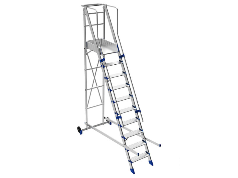 Scala movibile FORTEZZA in alluminio da 3 a 13 gradini 165mm
