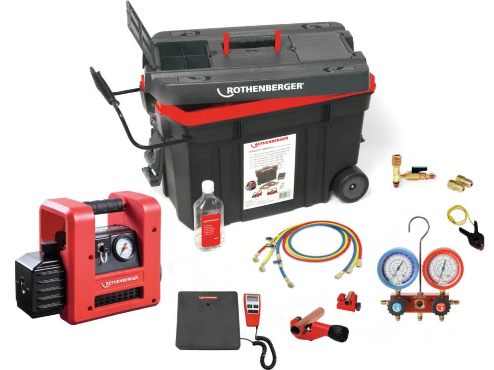 Rothenberger Kit Climatisation Rocaddy 120 R32 Pompe à Vide et Recharge